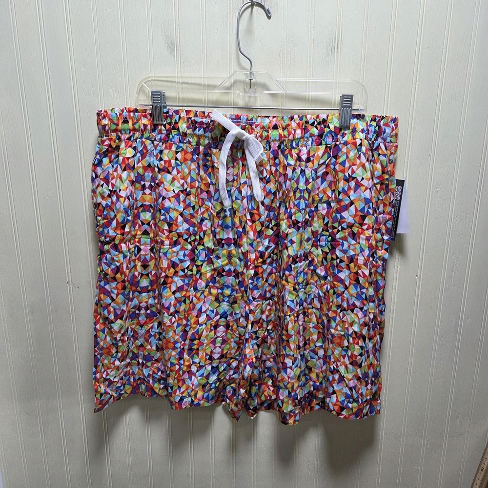 The Phluid Project Shorts Mens 2XL Colorful Rainbow Geometric 6 Inseam Pride 365